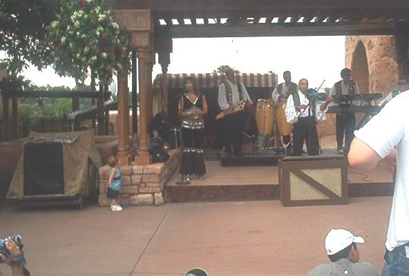 Band playing at the Morocco exhibit at Epcot Center