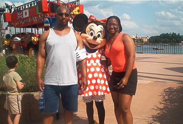 Terry, Minnie Mouse, and me